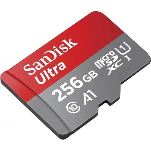 بطاقة SanDisk Ultra microSDXC UHS-I A1 Class 10 بسرعة 120 ميجابايت/ثانية سعة 256 جيجابايت