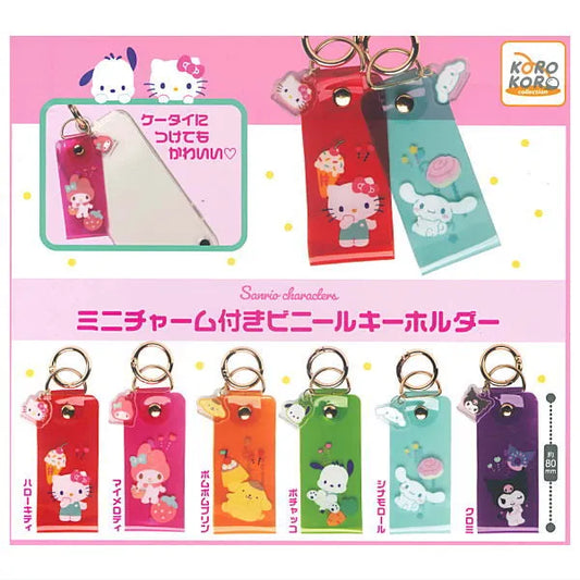 Sanrio Characters Vinyl Key Chain with Mini Charm
