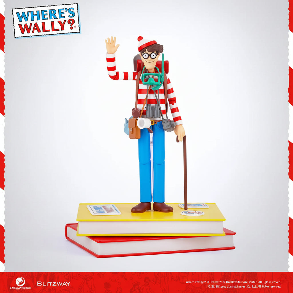 Action figure of a character from 'Where's Waldo?' on a white background with red accents.
