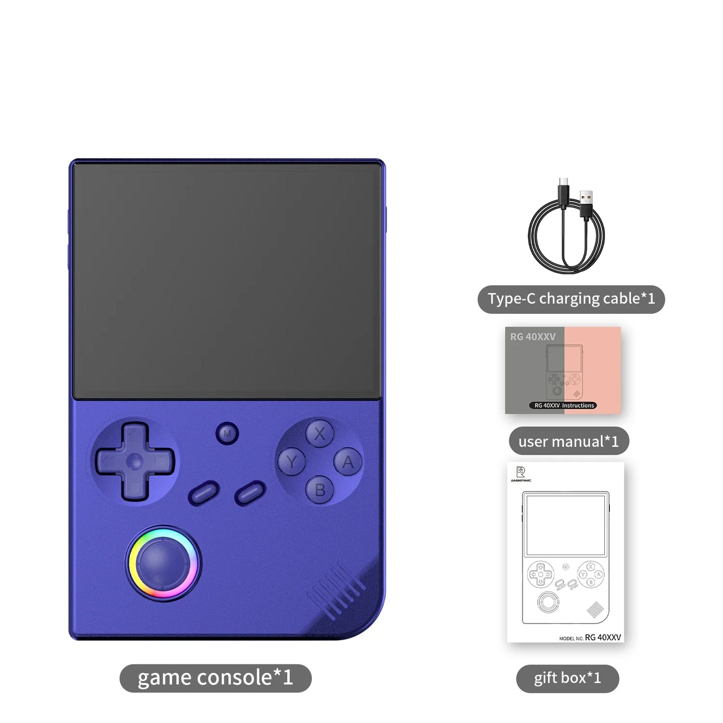 Anbernic RG40XXV 4 inch Screen (32+64GB Stock cards included)