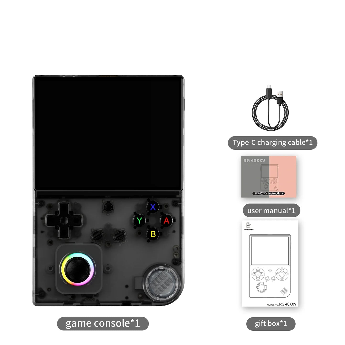 Anbernic RG40XXV 4 inch Screen (32+64GB Stock cards included)