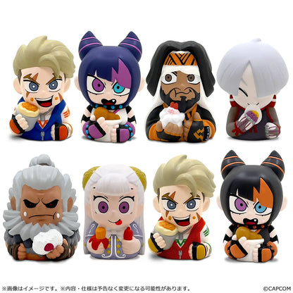 Set of eight colorful figurines with different hairstyles and outfits on a white background