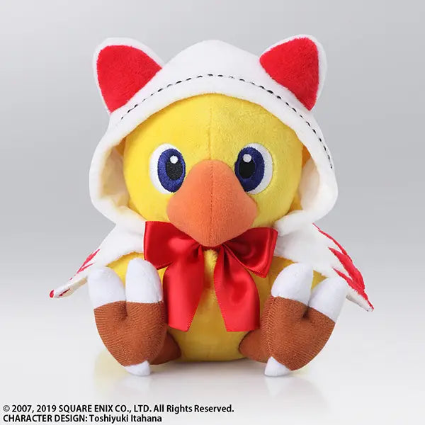 Plush toy with fox and duck design on a gray background
