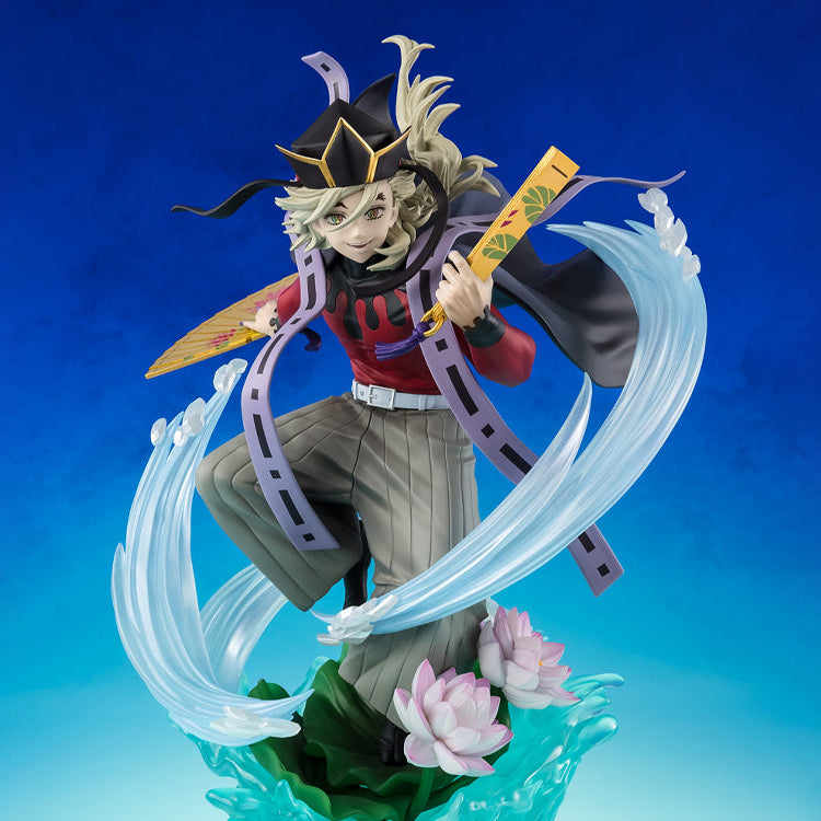 Action figure with a dynamic pose against a blue gradient background