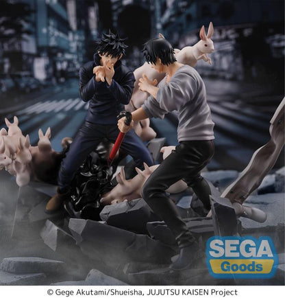 Two animated characters with rabbits in an urban setting, featuring the Sega Goods logo.