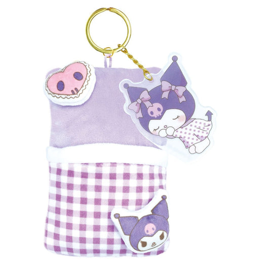 Sanrio Kuromi Fukafuka Ofuton (fluffy futon) mascot keychain
