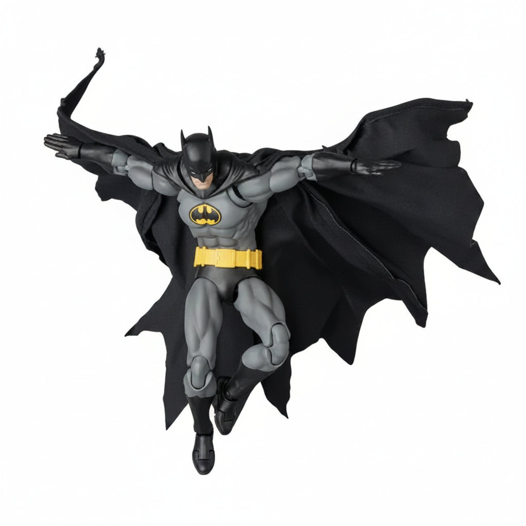 Batman action figure in a dynamic pose with cape flowing
