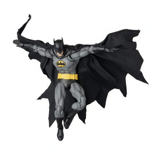 Batman action figure in a dynamic pose with cape flowing