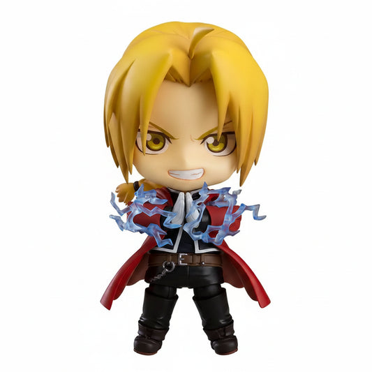 Action figure with blonde hair and red cape on a white background