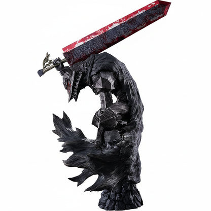 Monster-like creature with a large sword on its back against a white background