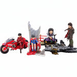 Set of anime figurines on a white background