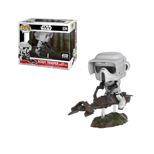 Pop! Star Wars 234 - Scout Trooper with Speeder Bike Vinyl Bobble Head [Star Wars Smuggler's Bounty Exclusive]