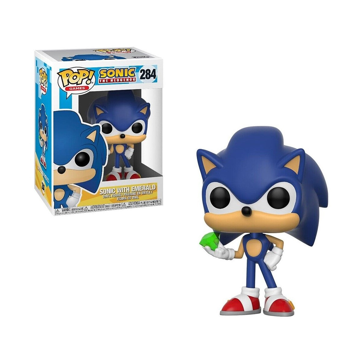 POP! Games Sonic The Hedgehog 284 - Sonic with Emerald Vinyl Figure