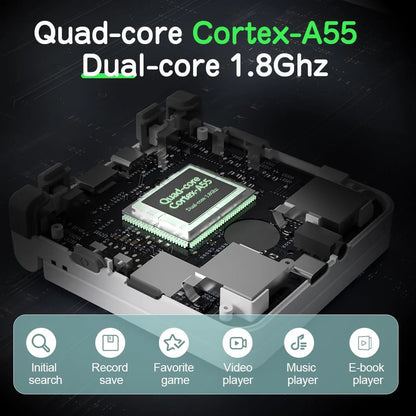 Miyoo Flip V2 – Retro Handheld Game Console | Surwish OS 128GB Game Card included + Free Tempered Glass Protection