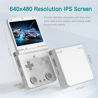 Miyoo Flip V2 – Retro Handheld Game Console | Surwish OS 128GB Game Card included + Free Tempered Glass Protection