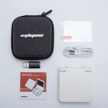 Miyoo Flip V2 – Retro Handheld Game Console | Surwish OS 128GB Game Card included + Free Tempered Glass Protection