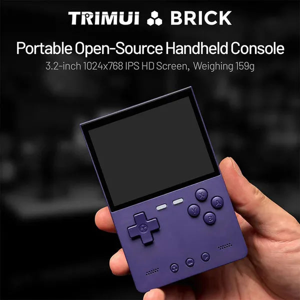 Portable open source handheld purple trimui brick