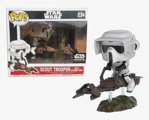 Pop! Star Wars 234 - Scout Trooper with Speeder Bike Vinyl Bobble Head [Star Wars Smuggler's Bounty Exclusive]